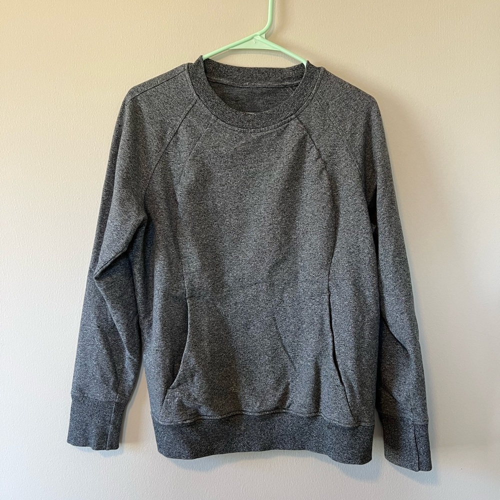 Lululemon Scuba Crew Heathered Speckled Black